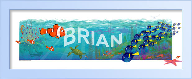 Fish Fantasy-Personalized nursery room decor - My Angels Name